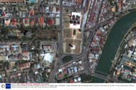 SATELLITE PHOTOGRAPHS SHOWING TSUNAMI HITTING CITY OF BANDA ACEH, INDONESIA - 26 DEC 2004