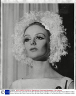 Women Fashions Hats; Ostrich Plume Hat Worn By Model Grace Coddington At The Spring Hat Show At The Millinery Institute.