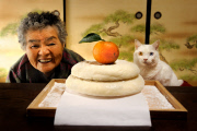 Photo series of 88-year-old Misao and her odd-eyed kitten Fukumaru, Japan - 22 Nov 2012