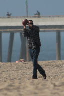 Chris Evans and Luke Wilson play ball in Venice