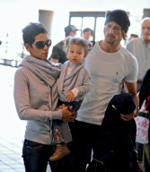 Halle Berry And Family Depart LAX