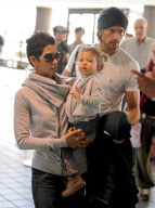 Halle Berry And Family Depart LAX