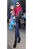 Super Model Miranda Kerr and her son Flynn Bloom spotted in midtown