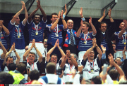 WORLD CUP: FINAL BETWEEN FRANCE & BRAZIL  FRENCH TEAM WINS: WITH PRESIDENT CHIRAC