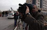 Funeral of Yasser Arafat after exhumation of his body for polonium poisoning investigation at the Mukataa, Ramallah, West Bank - 27 Nov 2012