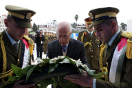 Funeral of Yasser Arafat after exhumation of his body for polonium poisoning investigation at the Mukataa, Ramallah, West Bank - 27 Nov 2012