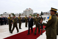 Funeral of Yasser Arafat after exhumation of his body for polonium poisoning investigation at the Mukataa, Ramallah, West Bank - 27 Nov 2012