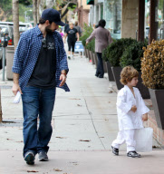 Jordan Bratman Takes Son Max To Karate Class 