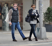 NEW YORK LOVE STORY BETWEEN, PRINCESS MADELEINE OF SWEDEN AND CHRIS O'NEILL. PRINCESS MADELEINE WAS SHOWING HER HUGE ENGAGEMENT RING AS THE BEATIFUL COUPLE WERE SHOPPING IN SOHO ON A SUNDAY AFTERNOON.  PLS NOTICE BOTH WEARING AVIATOR SUNGLASSES AND PRINCE