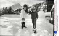 Baroness Fiona Thyssen Bornemisza (thats What She Calls Herself) Real Name Fiona Campbell-walter At Her Villa Just Outside St. Moritz With Her Eight And A Half Year Old Daughter Francesca