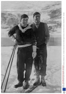 Charles Chaplin Pictured With Douglas Fairbanks On A Ski Holiday In St Moritz In Switzerland In 1931. . Rexmailpix.