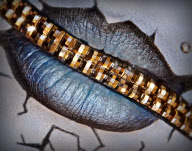 Lip art designs created by student make-up artists, Britain - 2012