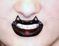 Lip art designs created by student make-up artists, Britain - 2012