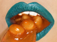 Lip art designs created by student make-up artists, Britain - 2012