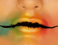 Lip art designs created by student make-up artists, Britain - 2012