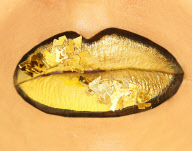 Lip art designs created by student make-up artists, Britain - 2012