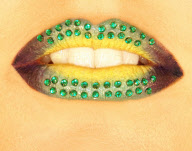 Lip art designs created by student make-up artists, Britain - 2012