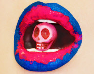 Lip art designs created by student make-up artists, Britain - 2012