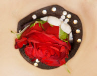 Lip art designs created by student make-up artists, Britain - 2012