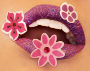 Lip art designs created by student make-up artists, Britain - 2012