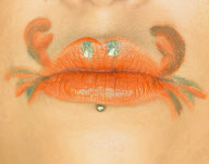 Lip art designs created by student make-up artists, Britain - 2012