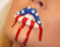 Lip art designs created by student make-up artists, Britain - 2012