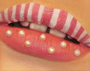 Lip art designs created by student make-up artists, Britain - 2012