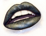 Lip art designs created by student make-up artists, Britain - 2012