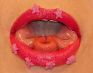 Lip art designs created by student make-up artists, Britain - 2012