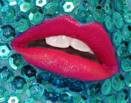Lip art designs created by student make-up artists, Britain - 2012