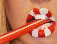 Lip art designs created by student make-up artists, Britain - 2012