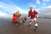 David Hasselhoff stars as Father Christmas in Nikon COOLPIX Alternate Christmas Photo, Southport, Britain - 30 Nov 2012