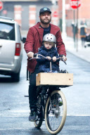 Liev Schreiber and Samuel Kai : Autumn Bike Ride in New York