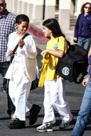 *EXCLUSIVE* Blanket Jackson gets a dose of brain freeze after karate class