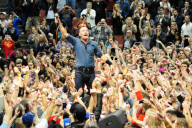 Bruce Springsteen Performs In Anaheim Wearing A Santa Claus Hat