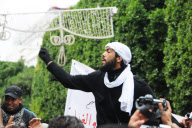 Islamists protest in Tunis.