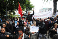 Islamists protest in Tunis.