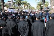 Islamists protest in Tunis.