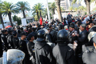 Islamists protest in Tunis.