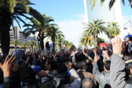 Islamists protest in Tunis.