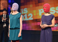 Russian feminist punk-rock collective PUSSY RIOT attending the ''1 Live Krone 2012'' music award