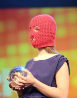 Russian feminist punk-rock collective PUSSY RIOT attending the ''1 Live Krone 2012'' music award