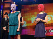 Russian feminist punk-rock collective PUSSY RIOT attending the ''1 Live Krone 2012'' music award