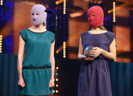 Russian feminist punk-rock collective PUSSY RIOT attending the ''1 Live Krone 2012'' music award
