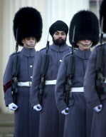 Buckingham Palace Guardsman Jatinderpal Singh Bhullar on parade and on guard for the first time, London, Britain - 11 Dec 2012