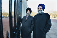 Scots Guardsman first in 180 years to wear a Sikh turban rather than bearskin, Buckingham Palace, London, Britain - 11 Dec 2012