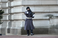 Scots Guardsman first in 180 years to wear a Sikh turban rather than bearskin, Buckingham Palace, London, Britain - 11 Dec 2012