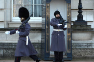 Scots Guardsman first in 180 years to wear a Sikh turban rather than bearskin, Buckingham Palace, London, Britain - 11 Dec 2012