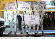 Rome Silvio Berlusconi press conference for television presenter Bruno Vespa's new book ' Il palazzo e la piazza...'