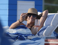 Kate Walsh Lounges Around The Beach In Miami